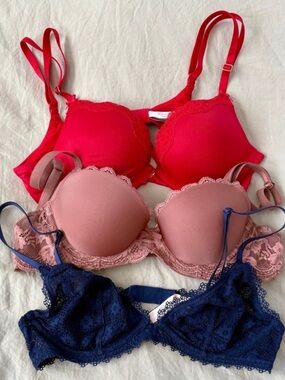 Bulk Vintage Victoria’s Secret Bras Lace Dream Angels Push Up Bras Y2K Sexy